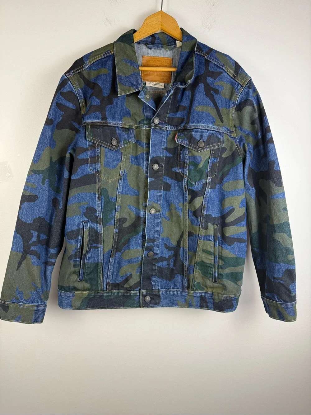 Levi's Big E Camo Denim Trucker Jacket
